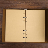 6 Ring Binder Planner Notebook Lose blatt bindung PU-Leder Guangzhou Offsetdruck Leder Journal PU Softcover 80 Blatt