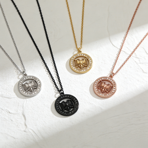 Collar con Colgante de Águila de Cristal al por Mayor, Acero Inoxidable, Chapado <span class=keywords><strong>en</strong></span> Oro de 18K y Oro Rosa, Joyería Patriótica de Herencia Alemana - Product Image 3