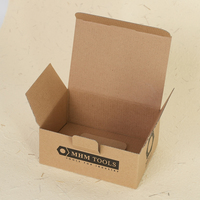 Caja de Embalaje de Cartón Corrugado Kraft Impresa en Negro, Resistente y de Alta Calidad, Personalizable, para Envío de Productos