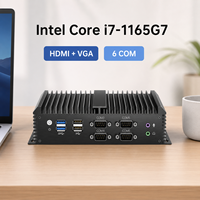 PC Industrial Integrado Sin Ventilador Intel I7-8550U I7-1165G7, Doble DDR4 32GB, MSATA HD, VGA, 2 LAN, RS232 6 COM