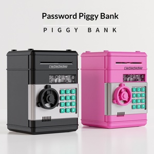 Cross-border Children's Piggy Bank Automatic <b>Roll</b> Money Fingerprint Electric Large Capacity Simulation Deposit Machine Toy - Product Image 1