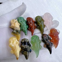 Venta al por Mayor de Tallados de Animales de Cristal de Piedras Preciosas Naturales Mixtas - Conejo/Gato/Elefante/Cuervo, Escultura de Piedra Semipreciosa, Suministro de Fábrica