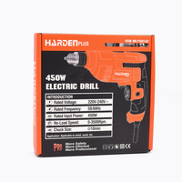 Perceuse électrique HARDEN 450W/220V - 35000 tr/min, vitesse variable, diamètre de perçage maximal de 10 mm, mandrin à clé