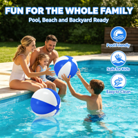 Bola Pantai Tiup PVC Logo Kustom Permainan Pesta Kolam Renang Musim Panas Mainan Unisex Hiburan Luar Ruangan Sampel Gratis