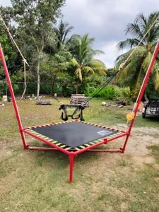 Offre Spéciale <span class=keywords><strong>prix</strong></span> d'usine corde élastique enfant sautant lit pliable <span class=keywords><strong>trampoline</strong></span> élastique avec ressorts - Product Image 3