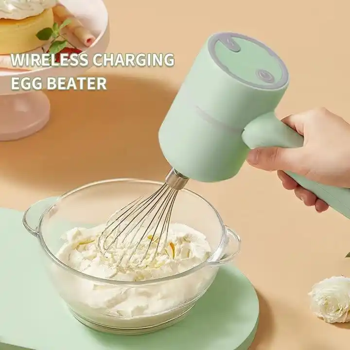 Wireless Portable Electric Food Mixer Hand Blender 3 Speeds High Power  Dough Blender Egg Beater Baking