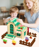 Jouet éducatif d'ingénierie de construction créative Kit de maison d'oiseau en bois Kit de cabane en rondins de construction en bois pour garçons filles