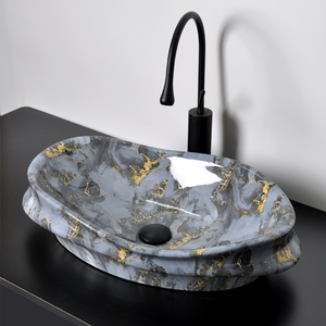 Матовый черный раковина керамическая раковина ваза дизайн - Product Image 1