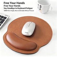 Repose-poignets en cuir PU de qualité supérieure, tapis de souris souple, antidérapant, avec bords renforcés, pour clavier d'ordinateur, pour le jeu et le bureau