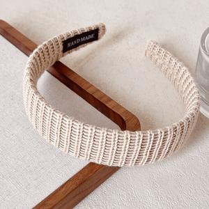 แถบคาดศีรษะแบบถักสำหรับผู้หญิงผ้าพันผมถักแบบโบฮีเมียนอบอุ่นสำหรับฤดูหนาว - Product Image 5