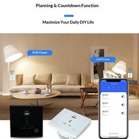 Enchufe Inteligente Universal WiFi Tuya/Homekit/Matter, Panel Táctil, Control Remoto por Aplicación, Control por Voz Alexa para Automatización del Hogar Inteligente