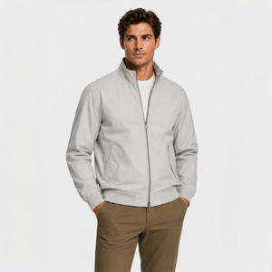 Blouson bomber pour homme, résistant à l'eau, coupe-<span class=keywords><strong>vent</strong></span>, fermeture éclair, bordure côtelée, plusieurs <span class=keywords><strong>couleurs</strong></span>, pour le printemps et l'automne - Product Image 2