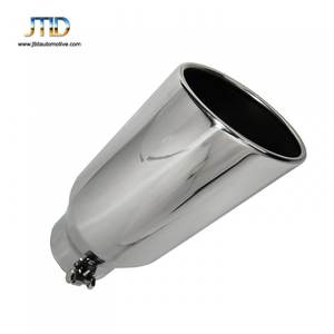 बोल्ट-ऑन एंड वेल्ड-ऑन 4.5 "रोल्ड स्लेंट क्रोम स्टेनलेस स्टील निकास टिप - Product Image 3