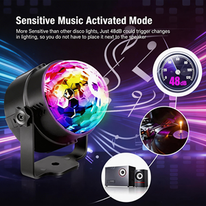 Projecteur <span class=keywords><strong>laser</strong></span> LED pour scène, boule disco, stroboscope, activé par le son avec télécommande pour club et bar - Product Image 5