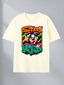 Maglietta Stay <span class=keywords><strong>Wild</strong></span> Cartoon Dog 100% cotone Magazzino USA 7 colori - Product Image 3