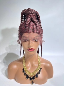 Peluca Sintética Marrón Oscuro Africana SHAROPUL, Pelucas con Frente de Encaje Trenzado con <span class=keywords><strong>Pelo</strong></span> de Bebé, <span class=keywords><strong>Precio</strong></span> de Fábrica al por Mayor - Product Image 5