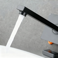 Robinet Mitigeur Thermostatique Mural en Laiton et Céramique pour Lavabo, Eau Chaude et Froide, Prix Usine