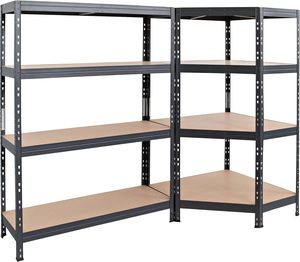 Estantería de Esquina Ajustable Serie <span class=keywords><strong>AR</strong></span> <span class=keywords><strong>Shelving</strong></span> Garage de 24 Pulgadas 500 lb. Capacidad por nivel, 4 niveles independientes - Product Image 4