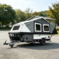 Caravane légère en acier galvanisé expansé, fabrication directe d'usine, 4x4, norme australienne, remorque de camping avec cuisine coulissante