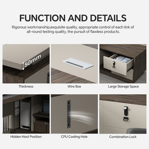 Escritorio Ejecutivo Moderno de Lujo, Convertible, de Madera, Muebles de Oficina, Precio para Gerente y Mesa de Oficina - Product Image 4