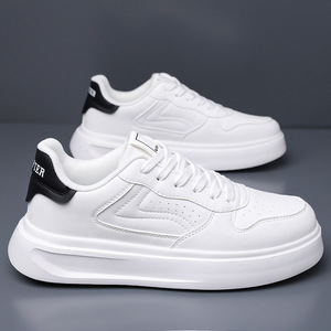 Chunky Shoes Men Genuine <b>Leather</b> Round Toe Lace Up Platform <b>Sneakers</b> Breathable Autumn Fashion Casual Shoes - Product Image 4