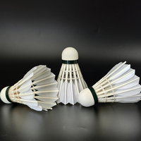 Volant de badminton DunRun DR-12 durable, volant d'entraînement en plumes d'oie de qualité supérieure avec 2 couches de liège
