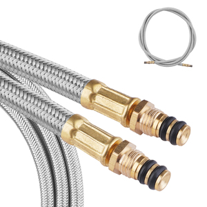 Tuyau d'extension de réchaud de camping en plein air Tuyau de gaz tressé haute pression-80/100/<span class=keywords><strong>150</strong></span>/200cm Ligne de réchaud de camping en acier inoxydable - Product Image 2