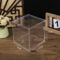 Boîtes à dessert carrées transparentes Ps Boîtes d'emballage en plastique pour bonbons et biscuits Tiramisu Cake Case