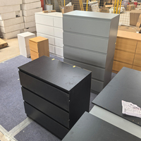 Armoire de rangement haute noire à 6 tiroirs, unité de rangement polyvalente autoportante, démontable, pour cuisine, garde-manger, salle de bain, pour la maison