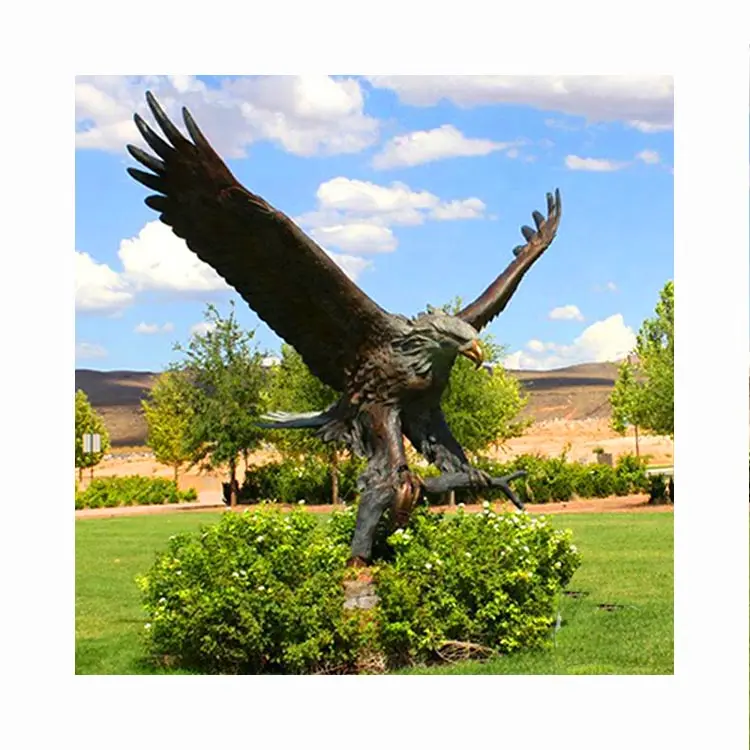 Wholesale Outdoor Garden Decoration Metal Animal Sculpture Large Bronze Eagle Statue