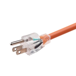 6ft SJTW AP C5 a NEMA 5-15P Cable de alimentación de CA a prueba de agua de 3 clavijas Extensión de cable 15A Corriente nominal Enchufe de EE. UU. Estándar - Product Image 6