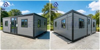 Maison conteneur modulaire extensible de 78 m² (40 pieds) pour cantine de personnel, durée de vie de 50 ans, maison mobile pliable galvanisée moderne, villa