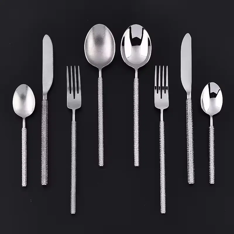 Commercio all'ingrosso in acciaio inox posate posate Set in acciaio inox coltello forchetta cucchiaio cucchiaio da tè con confezione regalo set di posate