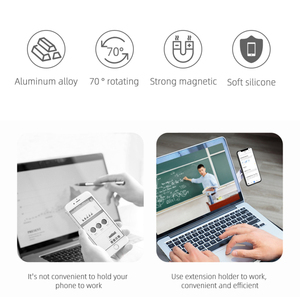 Faltbarer Magnetischer Laptop-Seitenhalter für Mobiltelefone, Magnet-Notebook-Handyhalterung für <span class=keywords><strong>iPhone</strong></span> <span class=keywords><strong>12</strong></span> - Product Image 5