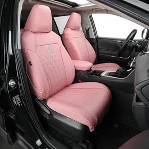 Offre Spéciale Logo personnalisé Protecteur de voiture Housses de siège en cuir de haute qualité avec motif diamant pour voiture pour femme