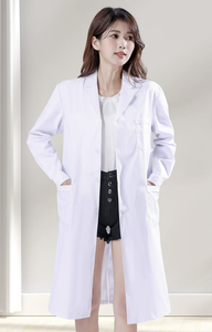 ชุดยูนิฟอร์มแขนยาวสำหรับแพทย์และพยาบาลแบบ unisex สีขาว - Product Image 4