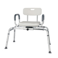 Tabouret de salle de bain et chaise de douche pivotante pour personnes âgées/handicapées/femmes enceintes, réglable en hauteur et mobile gauche-droite
