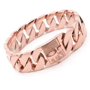 Tốt nhất bán tùy chỉnh khóa an toàn 42 Mét Dog Chain Rose Gold cổ áo