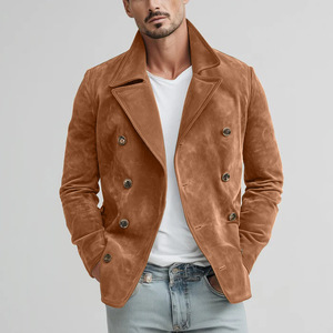 Chaqueta Premium Verde Militar para Hombre, Chaqueta de Cuero Sintético PU, Abrigo Personalizado para Otoño, Uso Diario - Product Image 4