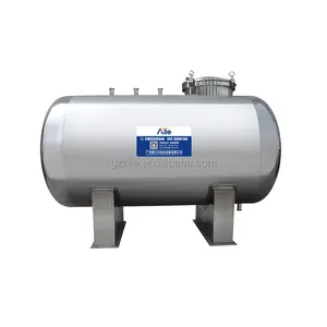 Réservoir de stockage d'eau horizontal 500L 1000L en acier inoxydable 316L