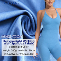 Tissu jersey extensible en spandex Texstar T054 certifié OEKO-TEX, respirant et anti-humidité, pour robes, vêtements de sport - UPF50+