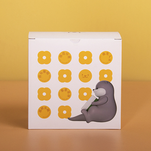 Custom Printed <b>Square</b> Rigid Box with Otter Design Recyclable Paperboard Packaging for Food Gift Storage - Product Image 4