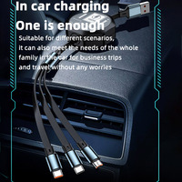 Câble de données télescopique 100W 3 en 1 Câble de données à charge rapide avec une longueur de 1.2m étiré pour téléphone de type C Android
