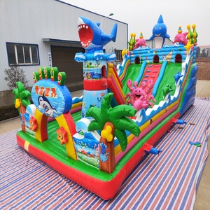 Super grand château gonflable en PVC avec toboggan 5m * 8m 6m * 10m 14m * 7m 15m * 8m aire de jeux gonflable extérieure lit de saut doux <span class=keywords><strong>maison</strong></span> de jeu - Product Image 6