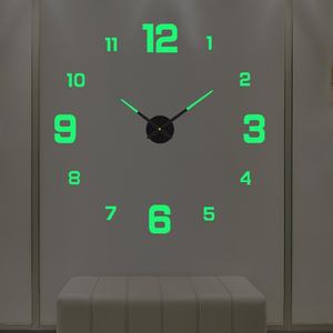 Reloj Digital Simple para Sala de Estar y Dormitorio, Reloj Digital Tridimensional, Montado EN LA Pared, Luz Nocturna Grande, Silencioso, de Una Sola Cara, para el Hogar - Product Image 1