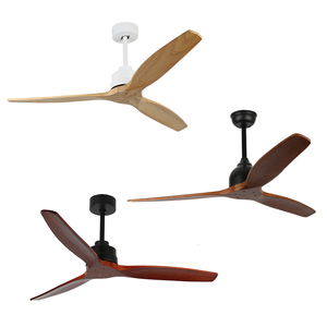 Bán Sỉ Động Cơ Đồng 100% 3 Cánh Bằng Gỗ Nguyên Khối Cho Phòng Ngủ Quạt Trần Điều Khiển Từ Xa Một Chiều Thiết Kế Đơn Giản - Product Image 2