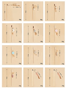 Giocattolo Interattivo per Gatti con Testa di Topo in Sisal, Piume e Campanello, con Fiocco e Nappa per Gattini da Interno - Product Image 6