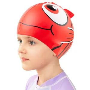 Unisex 45g 50g Neoprene Swim Hat Waterproof Silicone Swimming Cap for Kids Custom Logo One Size Fits All Baby