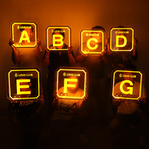 Luces Decorativas LED Cuadradas Iluminadas con Letras en Inglés, Transparentes, para KTV, Discoteca, Letreros para Brindis y Bebidas - Product Image 3