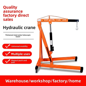 Mini-<span class=keywords><strong>grue</strong></span> de démontage de moteur hydraulique <span class=keywords><strong>manuelle</strong></span> pliable portable pour atelier de réparation automobile, capacité de charge 2T, hauteur max. 1800mm - Product Image 2